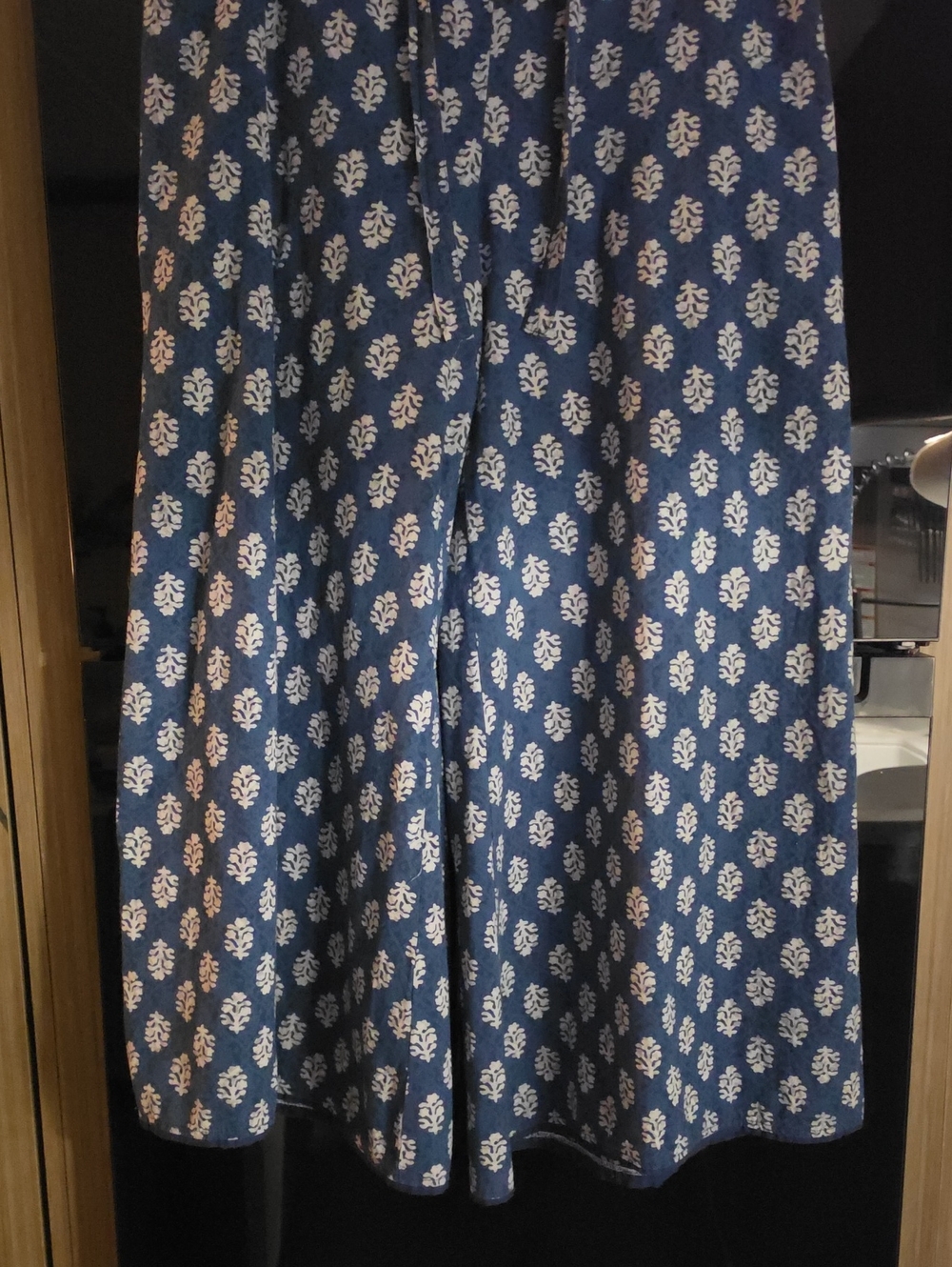 💙WIDE LEG 100% COTTON ADJUSTABLE DRAWSRRING TROUSER PANTS, "MADE IN INDIA" 💙 - Picture 4 of 14